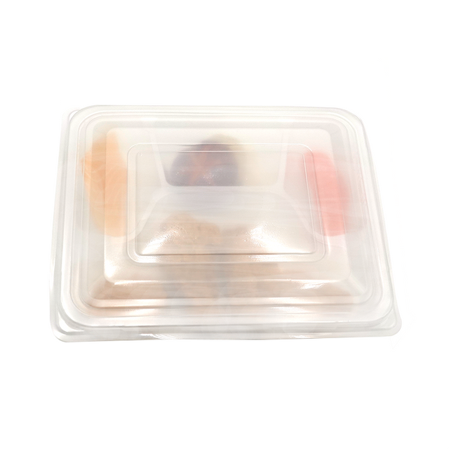 Boîte de nourriture en plastique jetable de récipient à emporter de compartiments à une seule couche classique de 4 compartiments PP