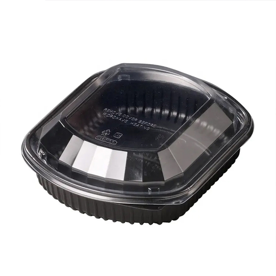 Boîte de nourriture à emporter en plastique jetable essentielle d'un compartiment de restaurant