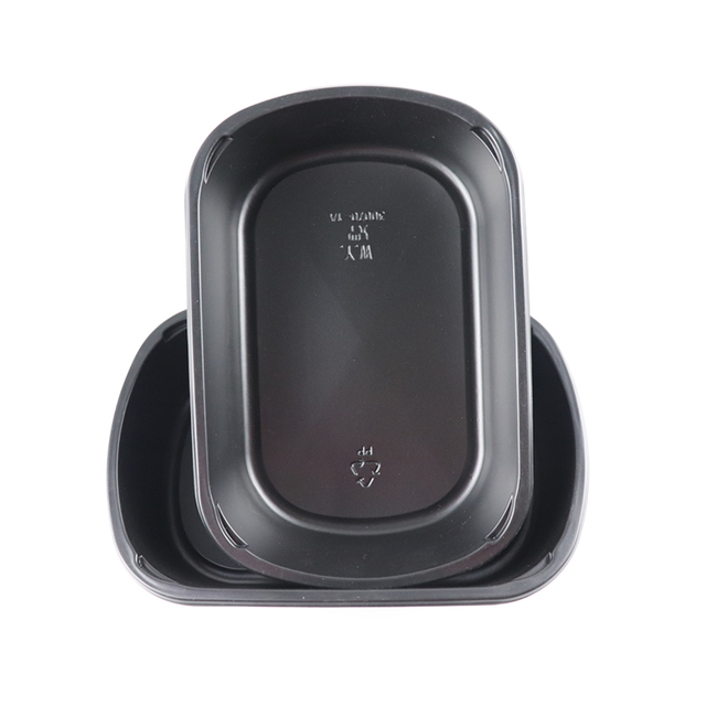 Plateau de charcuterie en plastique PP jetable au micro-ondes de forme ovale de 2100 ml