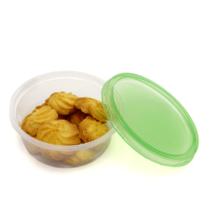 tasse en plastique jetable hermétique de récipient du biscuit 8oz à emporter pp avec le couvercle