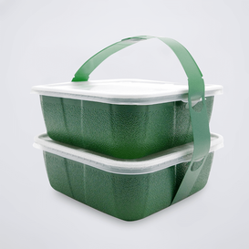 Boîte en plastique jetable de nourriture à emporter de place de compartiment divisé par double couche