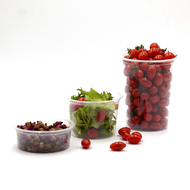 Soupe à emporter empaquetant la tasse en plastique jetable de 16oz avec le couvercle