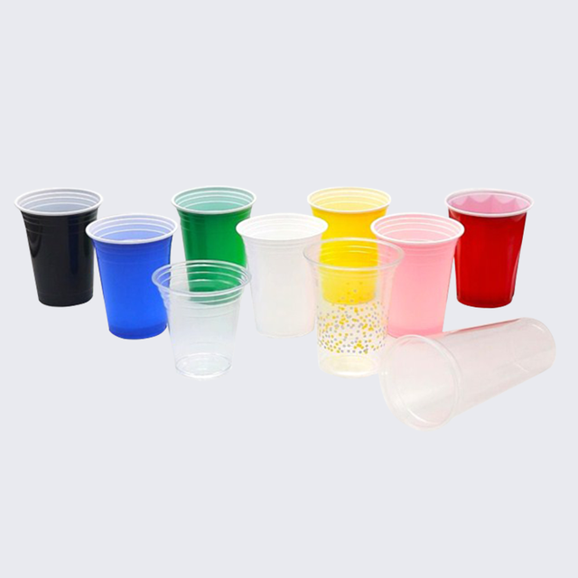 Gobelets en plastique PP jetables colorés de 16 oz pour boissons froides et boissons chaudes