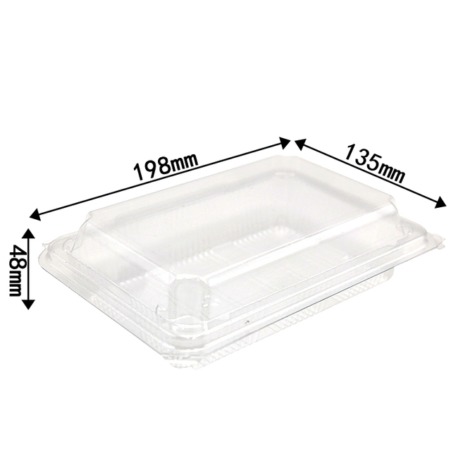 Boîte en plastique jetable de boulangerie de bloc supérieur d'emballage alimentaire à emporter de taille moyenne