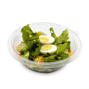 Bol à salade jetable d'emballage de salade de fruits de 80OZ pour la nourriture à emporter de récipient jetable de partie